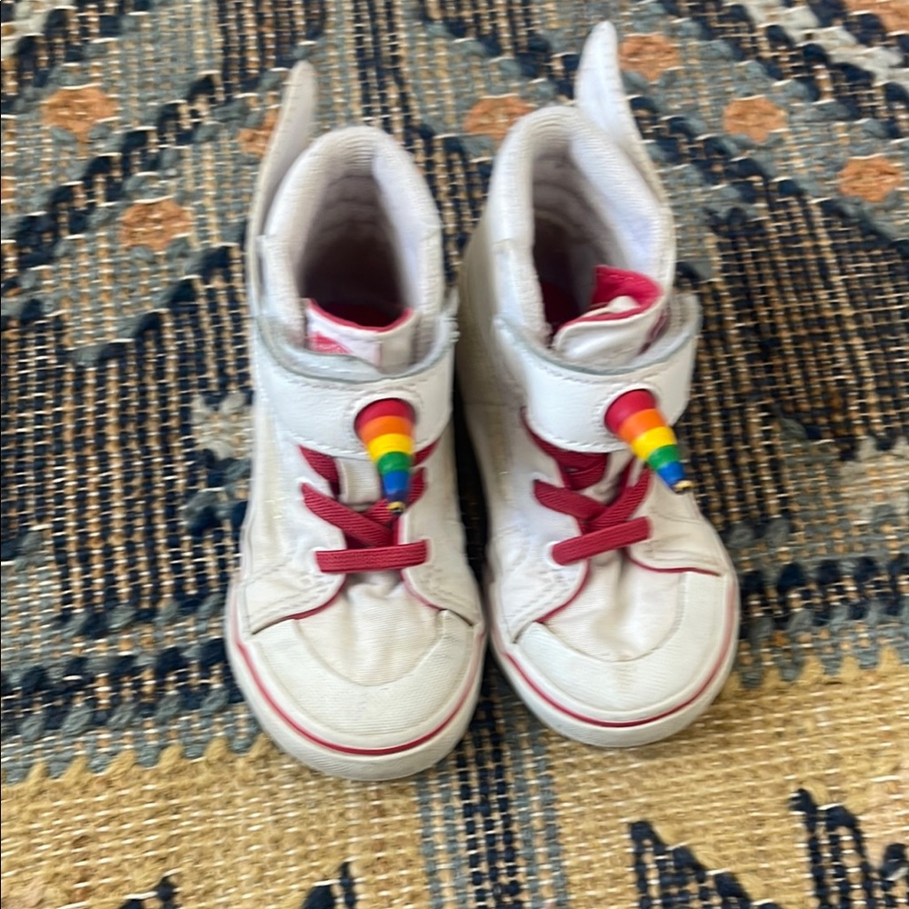 Colorful Kids High-Top Sneakers